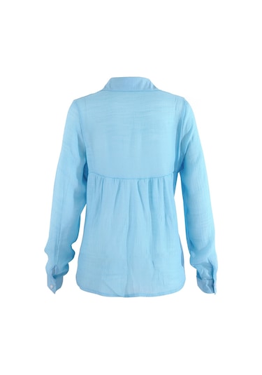 Sones İlkbahar Ve Sonbahar Rahat Bol Uzun Kollu Nefes Alabilir Keten Gömlek Siyah