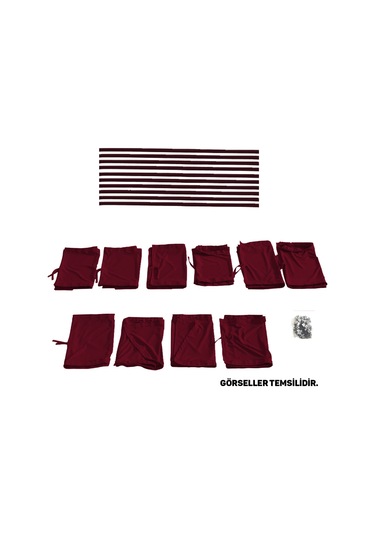 Pandami Opel Vivaro A 2001-2014 Uyumlu Bordo Raylı Oto Perde Takımı