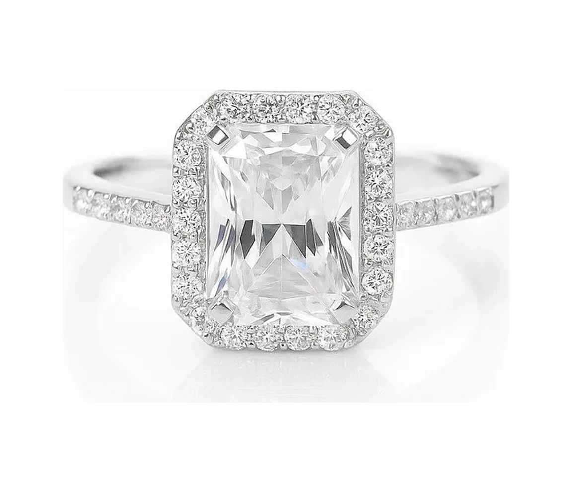 Torgovyj Dom Uvelir Holding Gümüşten Yürüyüş Halkası Büyük Merkez Taşlı 474416491 Gri