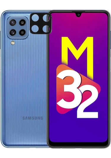 Galaxy M32 Zore 3D Kamera Camı Koruyucu Siyah