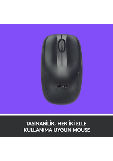 Mk220 Kablosuz Türkçe Klavye Mouse Seti - Siyah