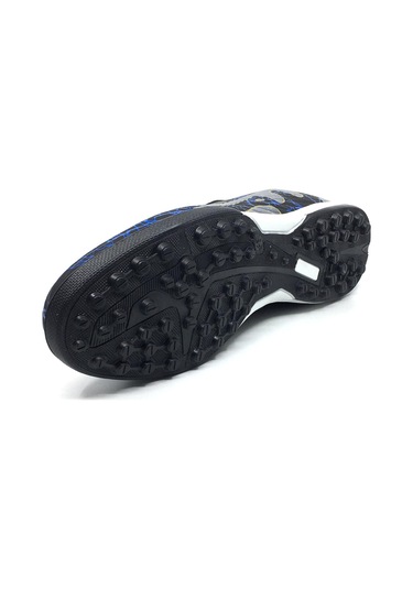 Taşpınar Laliga Erkek Günlük Büyük Numara Çoraplı Halı Saha Krampon Spor Ayakkabı 45-47 Siyah Füme Siyah - Füme