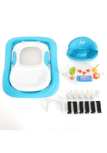 Duux Plano Oyuncaklı Müzikli 3 Kademeli Örümcek Bebek Yürüteci Turkuaz