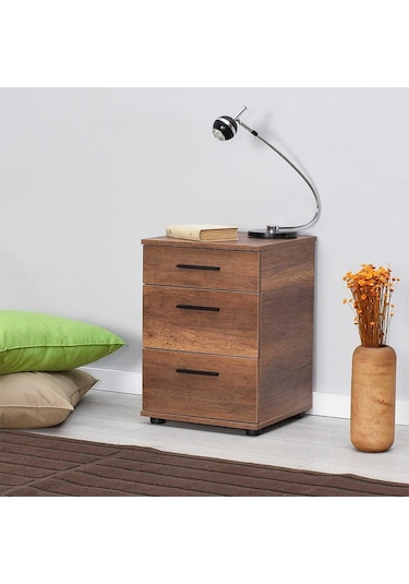 Tredline  Üç Çekmeceli Komodin - Oslo  Ceviz