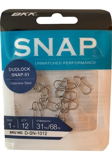 Bkk Duolock Snap-51 Yapay Yem Klipsi 12'li Paket - No:1