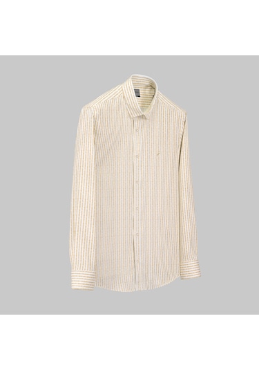Sarar Artos Interview Slim Fit Erkek Gömlek 3174539 Kahve