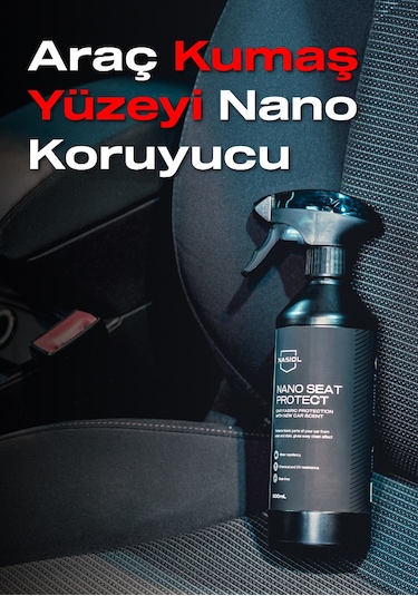 Nasiol Nano Seat Protect Araç Kumaş Yüzeyleri için Nano Kaplama Yeni Araç Kokulu 4 Ay Dayanım 500 ML