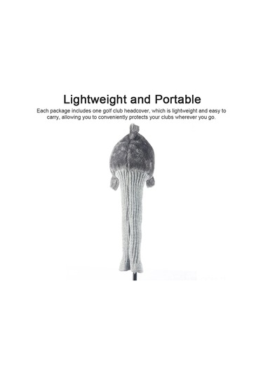 Qingmipy Gri Yumuşak Kadife Golf Wood Çubuğu Koruması - Köpekbalığı Desenli 1,3,5 Numaralı Kollar İçin Vuruş Ve Çizik Koruması Gri
