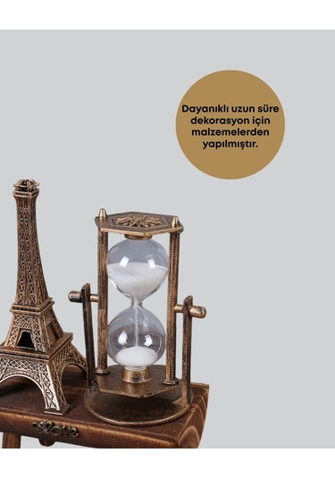 Ahşap Kum Saati - Vintage Tasarımlı Masa Dekoru