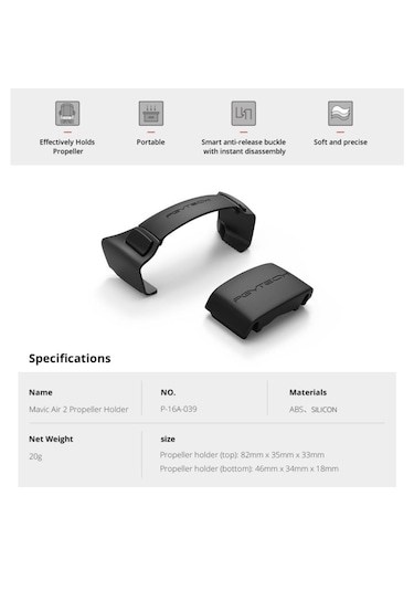 DJI Mavic Air 2 Silika Jel Pervane Tutucu Aksesuarı Pgytech