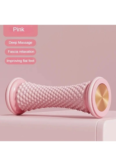 Ayak Masajı Masaj Silindiri Yoga Masaj Topu Plantar Fasya Rulo Kas Gevşeme Pink Pink Çok Renkli