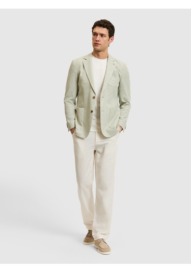 Cacharel Mint Slim Fit Mikro Desen Mono Yaka Ceket Mınt