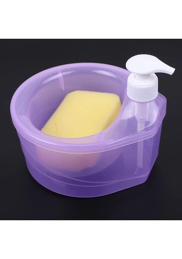 Sünger-otomatik Sıvı Sabunluklar Sabun Kutusu Sünger Mutfak Bulaşık Makinesi Manuel Pres Deterjan Kabı Organizatör Mutfak Aletleri