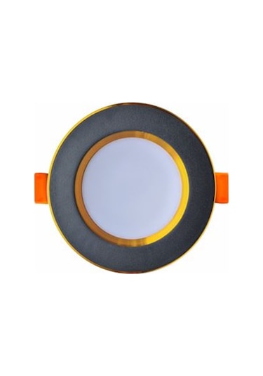 7W Üç Renk Smd Led Downlıght Spot- Siyah Gold