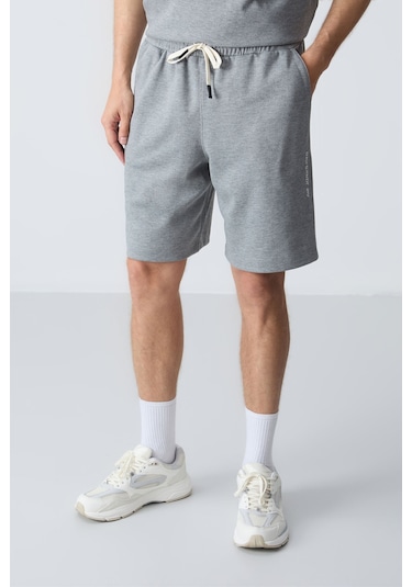 Tommy Life Gri Melanj Pamuklu Kalın Yumuşak Dokulu Oversize Fit Basic Erkek Şort Takım - 85257 GRİ MELANJ Tommy Life Gri Melanj Pamuklu Kalın Yumuşak Dokulu Oversize Fit Basic Erkek Şort Takım - 85257 GRİ MELANJ