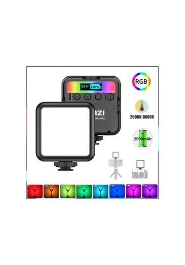 Singree Ulanzı Vl49 Profesyonel Rgb Led Video Işığı - 60 Led, 800 Lux, 120 Açı, 2000mah Pil, Manyetik Tasarım Siyah