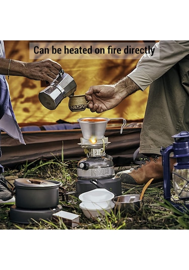 Geeroyoo 4'lü Paslanmaz Çelik Seyahat Kupası Seti - 30ml & 70ml, Kamp Ve Outdoor İçin Katlanır Saplı Çok Renkli