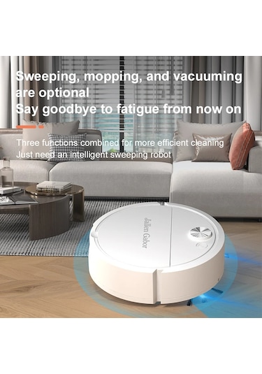 3 In 1 Akıllı Süpürme Robotu Ev Mini Süpürgesi Süpürme Ve Vakumlama Ev Black Siyah