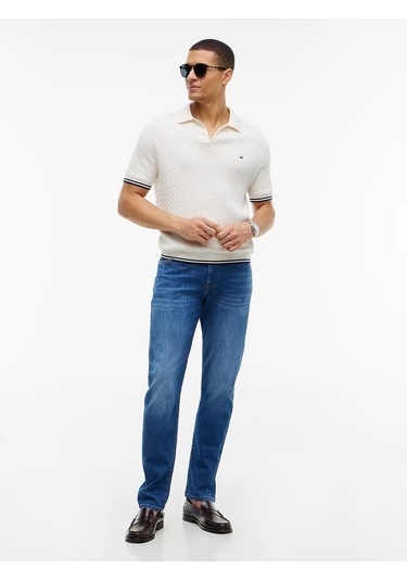 Tommy Hilfiger Mw0mw42316 Slim Bleecker Jax Erkek Denim Pantolon Mavi