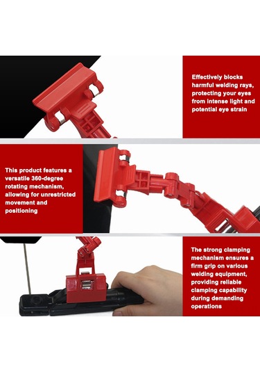 Geeksen Kaynaklı Malzeme Kaynaklı Kaynak Koruması Maske - 360 Döner, Elserbest Kullanim, Isik Engelleyici, Mıg/tıg Uyumlu