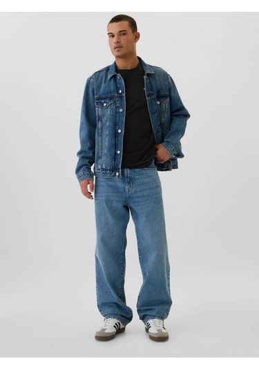 Gap 502022002 V-frch Everyday Soft Micro Logo Crew Erkek Tişört Siyah