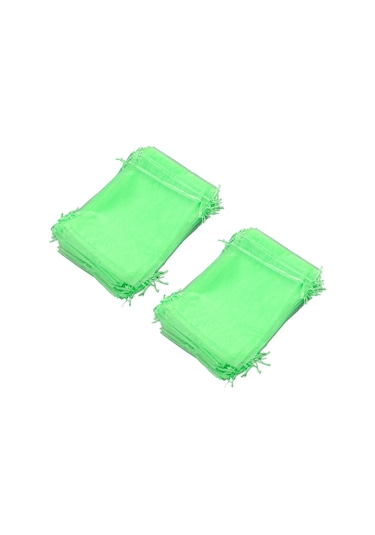 Folinda 100 Adet Yeşil Meyve Koruma Çantası 15x20cm - Tekrarlı Kullanım, Solunumlu, Işık Geçirgen, Kemerli - Kuş Ve Böcekten Koruma