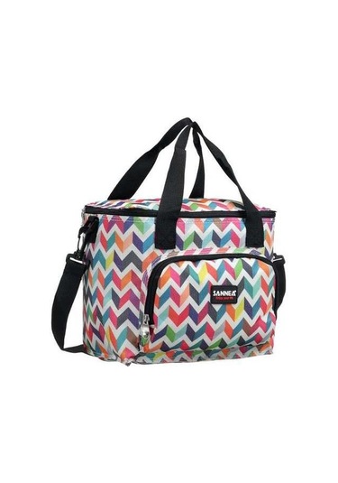 Oxford Kumaş Çift Katmanlı Termal Öğle Yemeği Çantası Yalıtımlı Soğutuculu Taşınabilir Piknik Ve Seyahat Çantası, Omuz Askılı Şık Tote Tasarım Çok Renkli