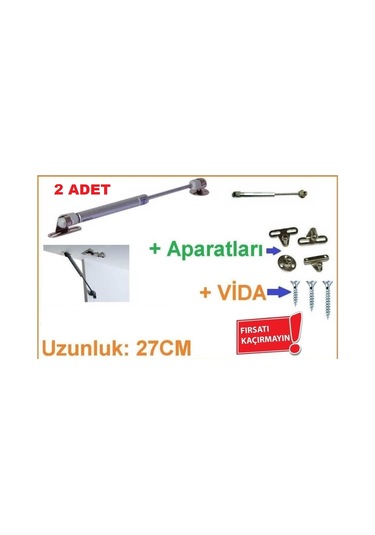 2 Adet Dolap Gazlı Kapak Makas Piston Frenli 80N N11.14883