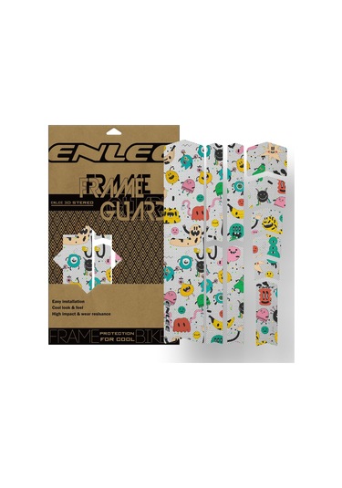 Neevoyu Bisiklet Çerçeve Koruyucu Folyo - 500 Mikron Kalın 3d Pvc Malzeme - Tüm Bisiklet Modelleri İçin - Kırık Ve Çiziklerden Koruma - Tüylü Kelebek Deseni