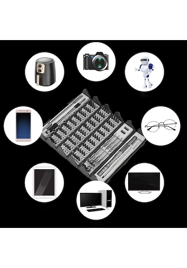 Tcherchi BB04716 128 In 1 Arada Esnek Şaftlı Tornavida Seti + Manyetik Sürücü Kiti