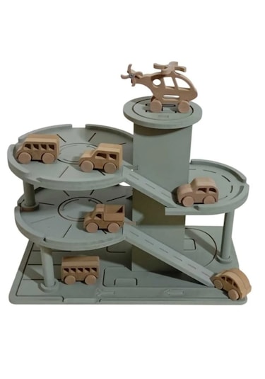 Ahşap Üç Katlı Otopark Garaj Seti