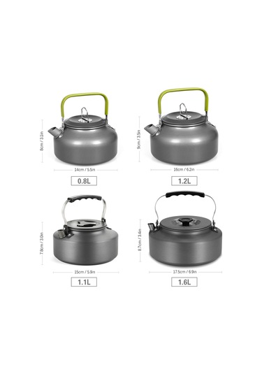 Mufunye 0.8l Taşınabilir Su Isıtıcısı Su Potu Çaydanlık Kahve Potu İç Mekan Alüminyum Alaşımlı Çaydanlık Açık Hava Kamp Yürüyüş Piknik Potu B Çok Renkli