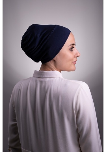 Lacivert Pratik Hazır Geçmeli Iç Bone Viskon Kumaş Dikişsiz 3003_ Lacivert