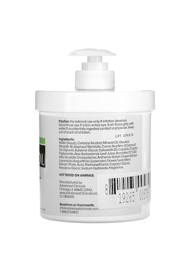 Advanced Clinicals Hindistan Cevizi Yağı Yüz ve Vücut Kremi 454GR