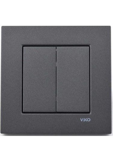 Artline Novella Füme İkili Komütatör Çerçeveli Anahtar