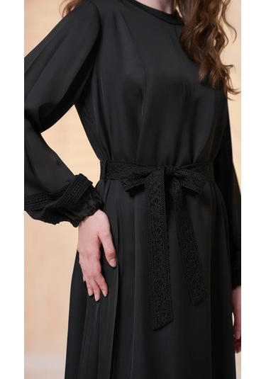 Misswhence Dantel Detaylı Elbise 39836 Siyah