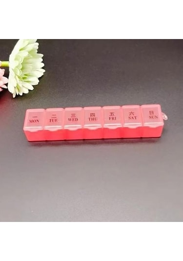 Sarı Taşınabilir Hap Kutusu Gün Baskı 7 Bağımsız Izgaralar Toz Geçirmez Neme Dayanıklı Şeffaf Kapak Açık Seyahat İş Gezisi Hap Organizatör İlaç Sarı