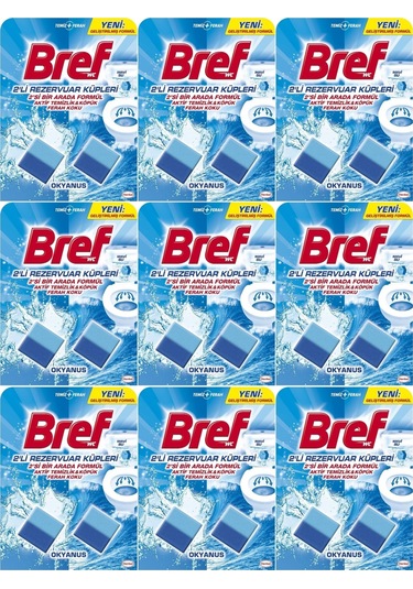 Bref Koku Giderici Jel Küpü - Okyanus Klozet - Rezervuar - Tuvalet - Blok 18 Li Set 9pk 2