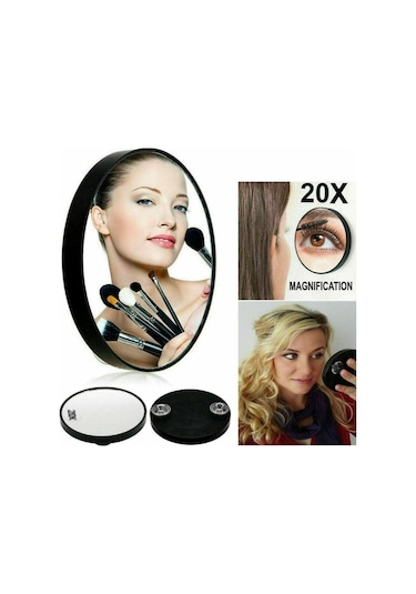 Makyaj Aynası 10/20/30x Büyüteçli Ayna Siyah 10x 10x Siyah 10x-10x Siyah 10x-10x Diğer