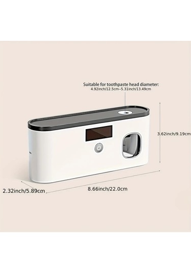 Oldfriend Usb Şarjlı Akıllı Diş Fırçası Askısı 5 Gözlü Duş Jeli Dispenserli Beyaz Siyah Siyah Ve Beyaz Renk