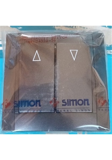 Simon 34 Renkli Jaluzi Kumanda Anahtarı Çerçeveli