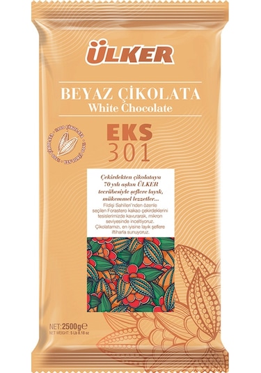 Ülker Eks 301 Fildişi Kuvertür Çikolata 2500 G