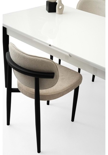 Mobilgen Beyaz 160+37 Kelebek Tekno Kenar Hg Açılabilir Masa Beyaz