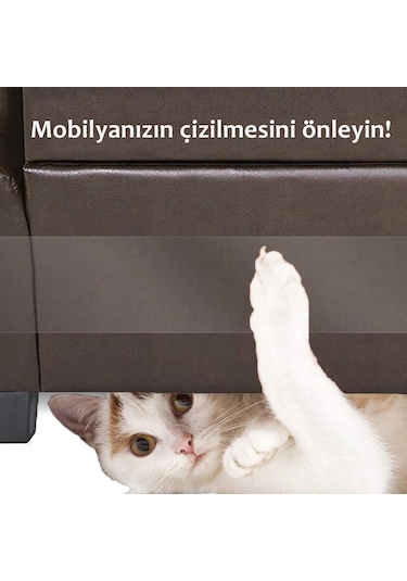 Pawaway Kedi Eğitim Bandı Tek Yüz Yapışkanlı Tırmalama Caydırıcı Koltuk Mobilya Koruyucu Şeffaf 25 x 45 CM 4 Adet
