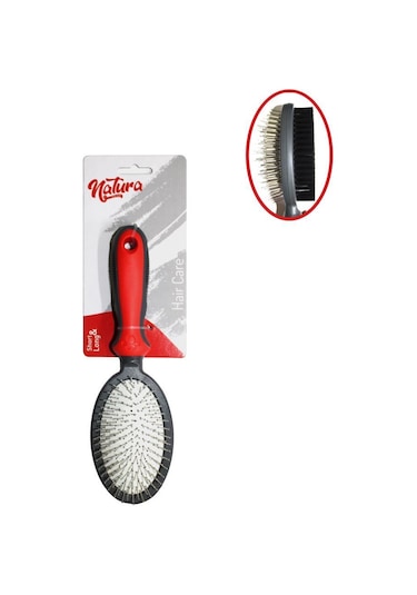Natura Çift Tarafı Kedi Köpek Oval Fırça Large