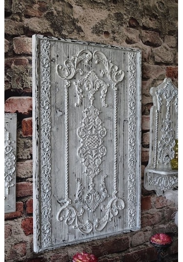 Neiwel Vintage Arfel Eskitme Beyaz Tablo