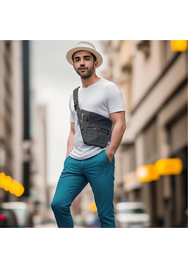 Oxford Kumaş Omuz Taktik Çantası Hırsızlık Önleyici Siyah