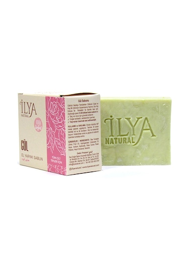 İlya Natural Gül Özlü Hatay'ın %100 Doğal El Yapımı Banyo Sabunu 100 G