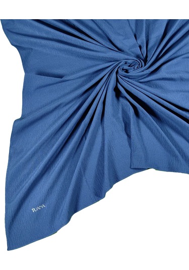 Tuana Eşarp Pamuk Jazz Eşarp 110x110cm Koyu İndigo