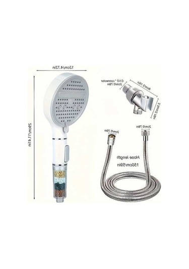 Fastbuy Challenger Negatif İyon Su Şelalesi 3 Parça Set Yüksek Basınçlı Ev Banyo Püskürtme Başlığı